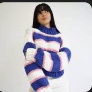 yllw the label - Zora Chunky Striped Sweater -Size S/M - new with Tags